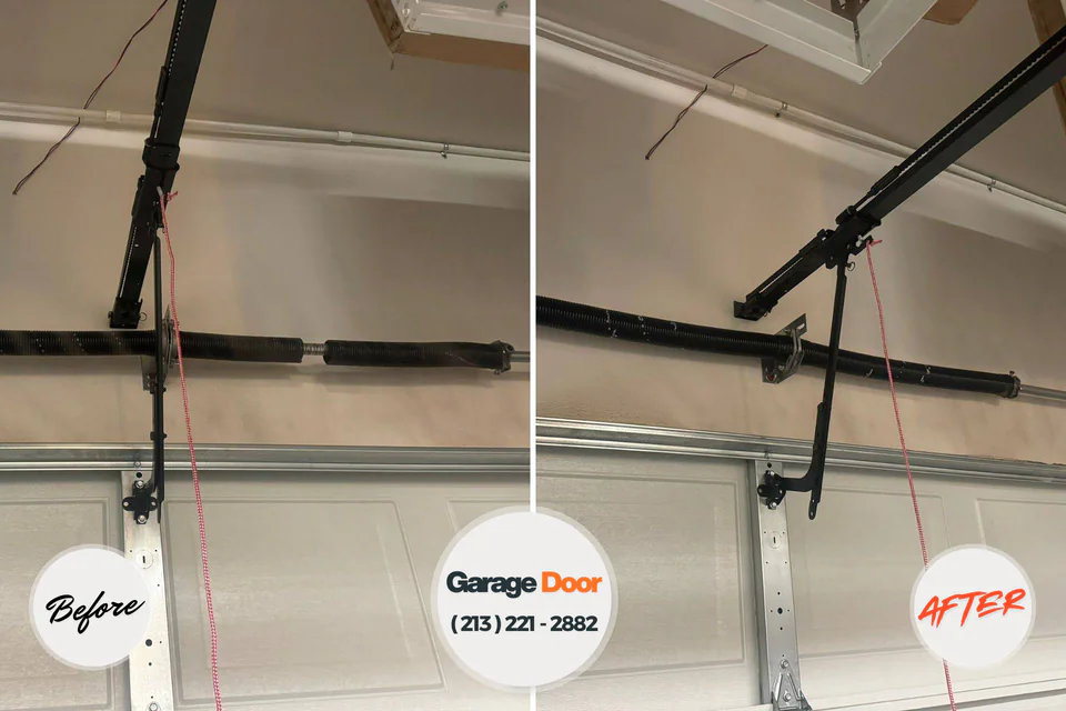 Before and after: garage door repair Indian Harbour Beach, FL